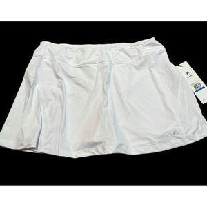 Fila Womens XL Sports A Line Tennis Golf Skort White Mesh Logo Shorts Skirt NWT